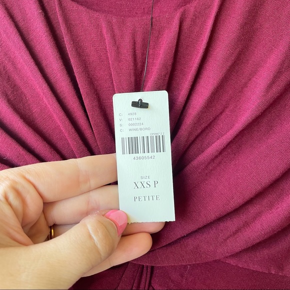 NWT Bailey 44 wine peekaboo knotted cut out dress - Picture 6 of 12